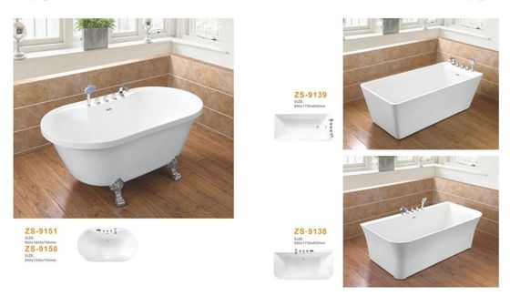 China Verschiedene Größen-Acrylmassage-Badewanne/freistehende Wannen-Weiß-acrylsauerfarbe fournisseur