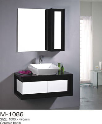 China Hochglanz-Farben-Badezimmer-Wannen-Eitelkeits-Einheits-einzigartiger Entwurf mit Profil-Griff fournisseur