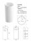 Weiße Zylinder-Sockel-Badezimmer-Wannen, Porzellan-Sockel-Wannen-Tiefe 120mm fournisseur
